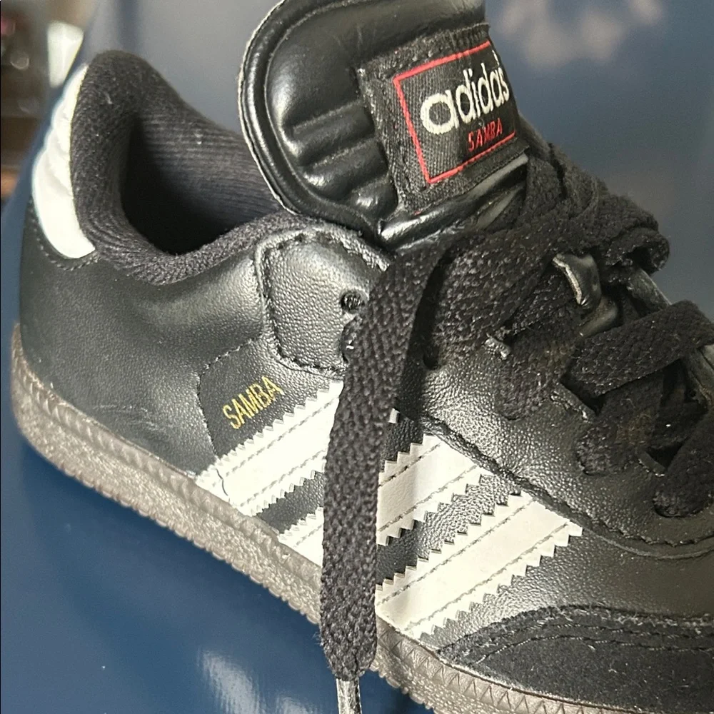 Adidas Kids Samba Black and White Athletic Play Time Sneakers - Picture 3 of 8